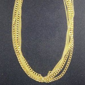 Gates · Vintage Cellini Electroclad 5% Gold Plated Multi Chains Necklace